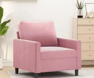 vidaXL Canapea de o persoană, Roz, 60 cm, catifea