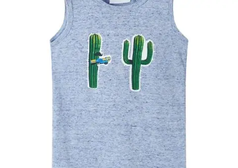 Maieu pentru copii, albastru melanj, 140 - 1/5