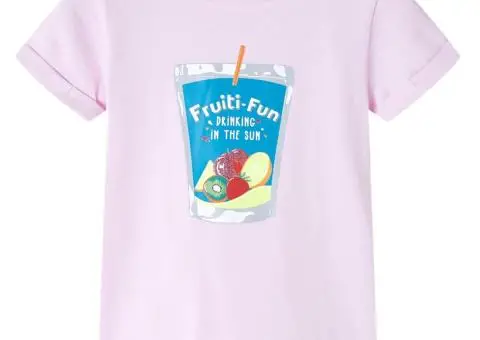 Tricou pentru copii, roz pal, 140 - 1/5