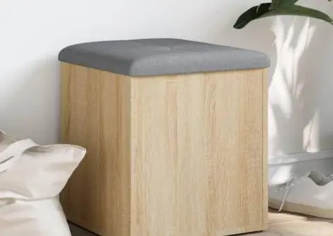 Bancă de depozitare, stejar sonoma, 42x42x45 cm, lemn prelucrat - 1/5