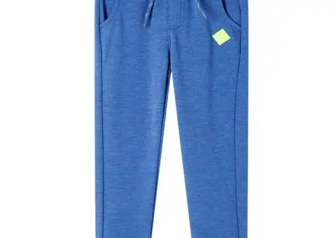 Pantaloni de trening pentru copii, albastru melanj, 104 - 1/5