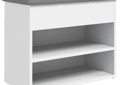 Bancă de pantofi, alb, 62x32x50 cm, lemn prelucrat - 2/5