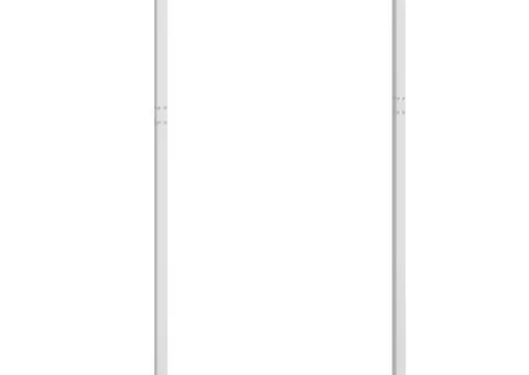 Set stâlp pentru copertină, alb, 300x245 cm, fier - 5/5