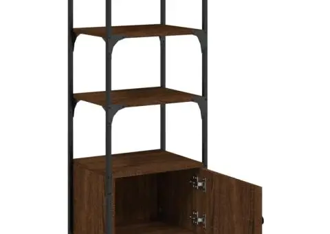 Bibliotecă 3 niveluri stejar maro 41x30x109,5 cm lemn prelucrat - 5/5