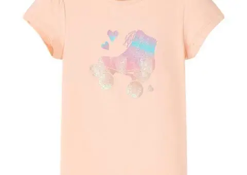 Tricou pentru copii, portocaliu deschis, 128 - 1/5