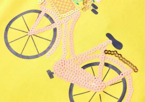 Tricou pentru copii, galben, 128 - 4/5