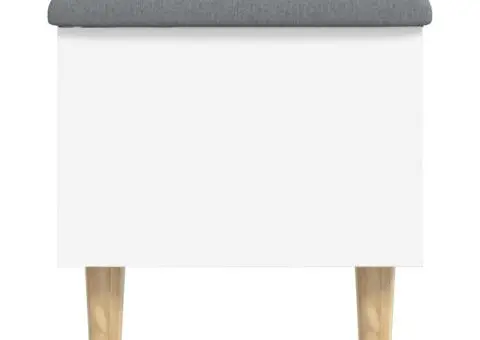 Bancă de depozitare, alb , 102x42x46 cm, lemn prelucrat - 5/5