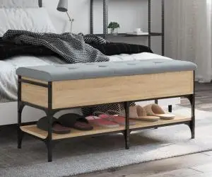 vidaXL Bancă pentru pantofi stejar sonoma 102x42x45 cm lemn prelucrat