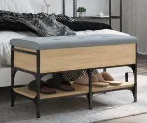 vidaXL Bancă pentru pantofi stejar sonoma 82x42x45 cm lemn prelucrat