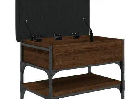 Bancă de pantofi, stejar maro, 62x42x45 cm, lemn prelucrat - 5/5