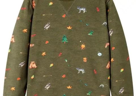 Bluzon pentru copii, kaki, 116 - 1/5