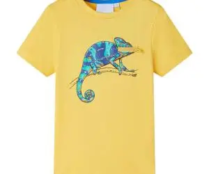 Tricou pentru copii cu mâneci scurte, ocru deschis, 116