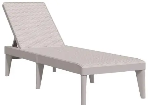 Șezlong, cappuccino, 186x60x29 cm, PP - 2/5