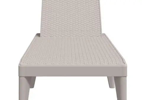 Șezlong, cappuccino, 186x60x29 cm, PP - 4/5