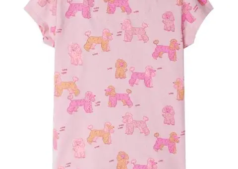 Pijamale pentru copii cu mâneci scurte, roz deschis, 104 - 3/5