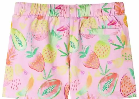 Pantaloni scurți pentru copii cu șnur, roz pal, 116 - 2/5