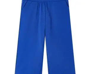 Pantaloni pentru copii cu picioare largi, albastru cobalt, 140