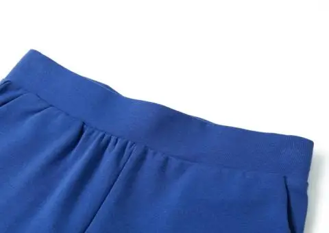 Pantaloni pentru copii cu picioare largi, albastru cobalt, 140 - 3/5