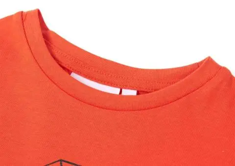 Tricou pentru copii, portocaliu închis, 116 - 3/5