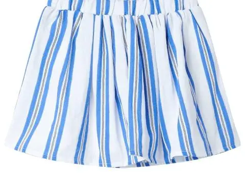 Fusta pentru copii, albastru cobalt și alb, 140 - 1/5