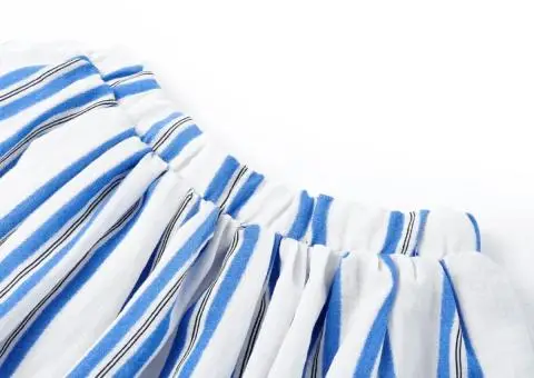 Fusta pentru copii, albastru cobalt și alb, 140 - 3/5