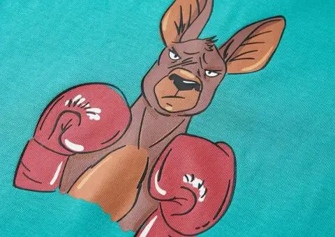 Tricou pentru copii cu mâneci scurte, verde mentă închis, 116 - 4/5