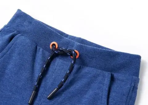 Pantaloni de trening pentru copii, albastru închis, 140 - 3/5