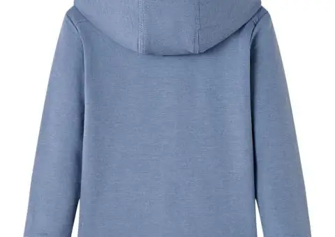 Hanorac pentru copii cu glugă, albastru melanj, 128 - 2/5