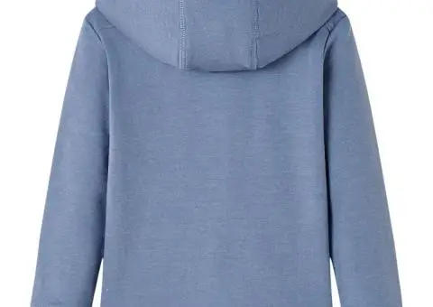 Hanorac pentru copii cu glugă, albastru melanj, 104 - 2/5