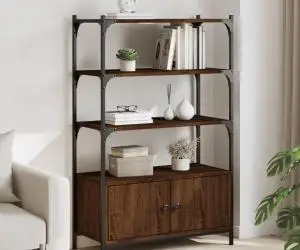 vidaXL Bibliotecă 3 niveluri stejar maro 70x30x109,5 cm lemn prelucrat