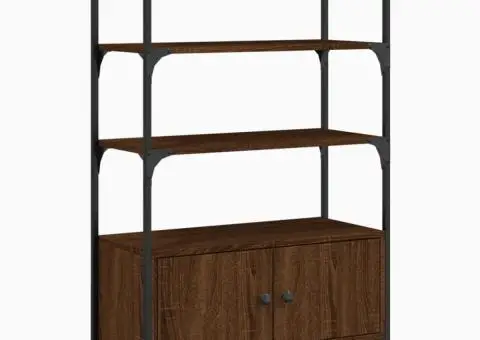 Bibliotecă 3 niveluri stejar maro 70x30x109,5 cm lemn prelucrat - 2/5