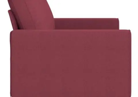 Canapea cu 3 locuri, roșu vin, 180 cm, material textil - 4/5