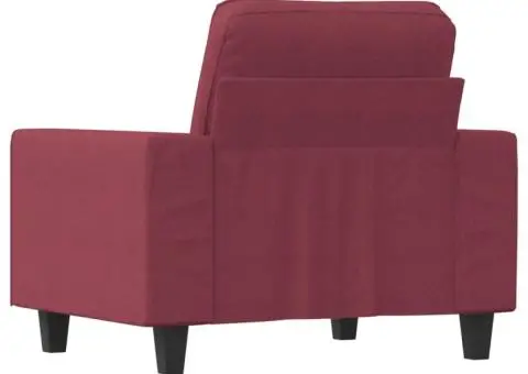 Fotoliu canapea, roșu vin, 60 cm, material textil - 5/5