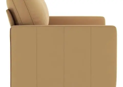 Canapea cu 2 locuri, maro, 120 cm, catifea - 4/5