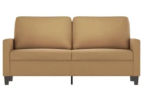 Canapea cu 2 locuri, maro, 140 cm, catifea - 3/5