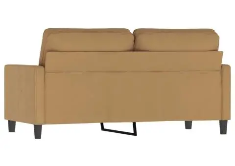 Canapea cu 2 locuri, maro, 140 cm, catifea - 5/5