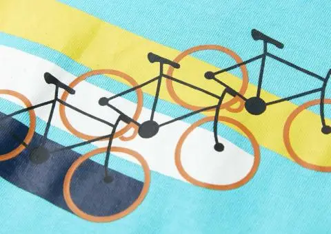 Tricou pentru copii cu mâneci scurte, turcoaz, 128 - 4/5