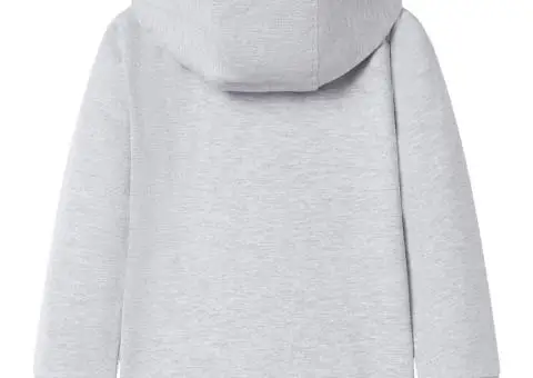 Hanorac pentru copii cu glugă și fermoar, gri, 128 - 2/5