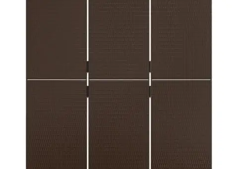 Separator de cameră cu 3 panouri, maro, poliratan - 5/5