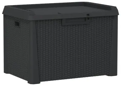 Cutie de depozitare pentru grădină, antracit, 125 L, PP - 2/5