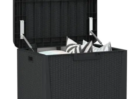 Cutie de depozitare pentru grădină, antracit, 125 L, PP - 4/5