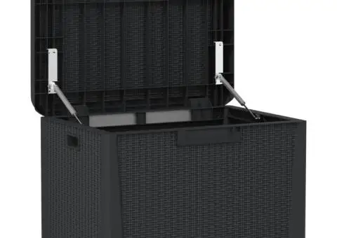 Cutie de depozitare pentru grădină, antracit, 125 L, PP - 5/5