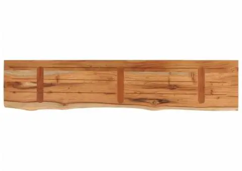 Blat masă 180x30x3,8 cm dreptunghiular lemn acacia margine vie - 5/5