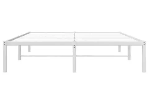 Cadru pat metalic, alb, 140x190 cm - 5/5