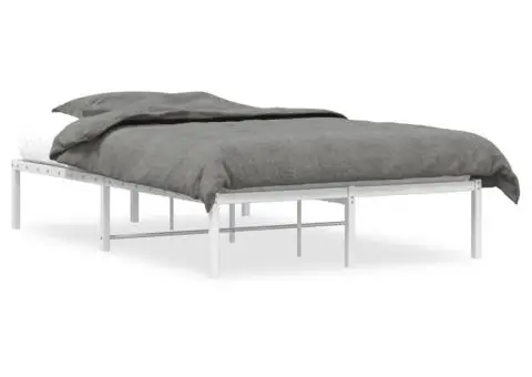 Cadru pat metalic, alb, 120x200 cm - 2/5