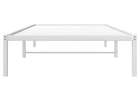 Cadru pat metalic, alb, 100x190 cm - 5/5