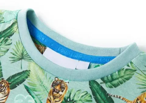 Tricou pentru copii, verde deschis melanj, 128 - 4/5