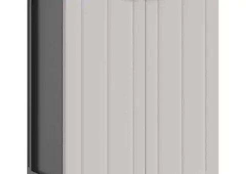 Dulap depozitare de exterior, gri și negru, 65x37x85 cm, PP - 2/5