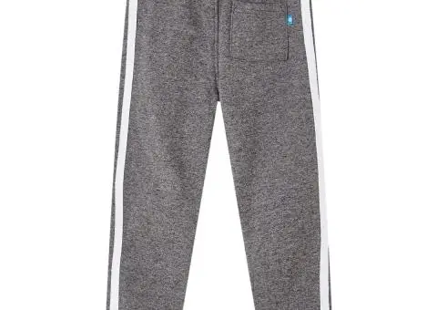 Pantaloni de trening pentru copii, gri închis melanj, 104 - 2/5