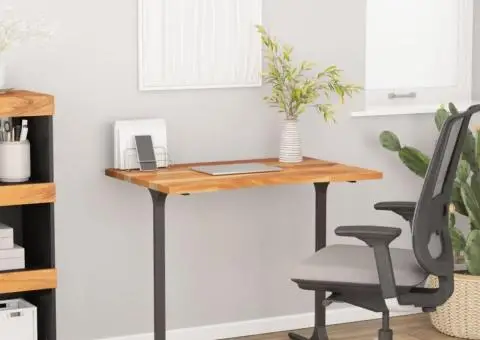 Blat de birou 80x50x2,5 cm dreptunghiular lemn masiv de acacia - 1/5